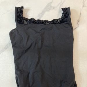 Wear Moi leotard with lace